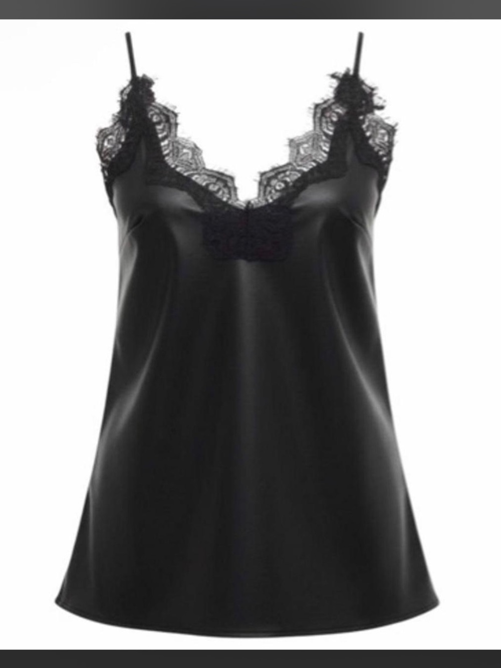 MSRP $200 old Hawk Diana Faux Leather Lace Trim Cami